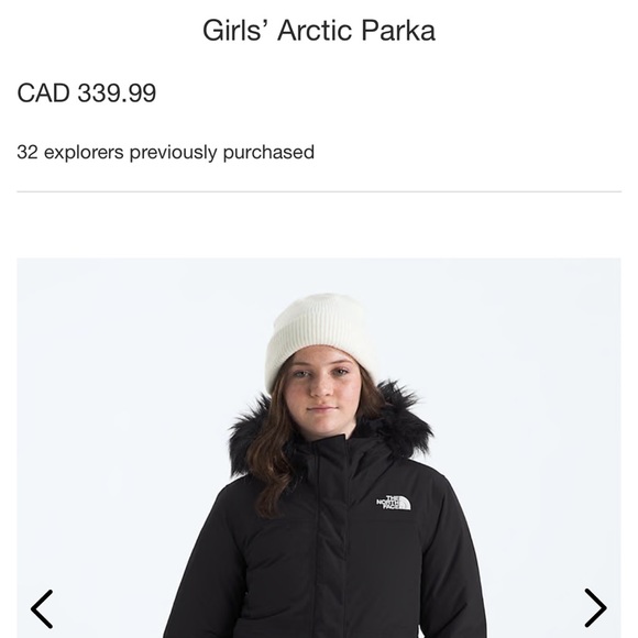 NWT! The North Face Arctic Parka - Girls/Teens age 14-16 size XL. - Picture 3 of 13